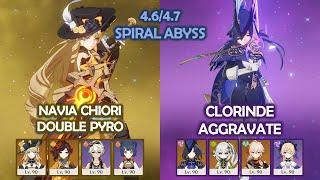 Navia Chiori & Clorinde Aggravate - 4.6 Spiral Abyss - Genshin Impact