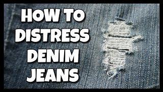 How To Distress Denim Jeans  How To With Kristin