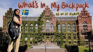 What's in my backpack as an LU student  Ahalditha #lund #lunduniversity