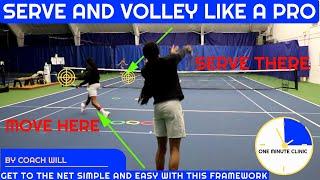 How to Serve and Volley Reliably - ONE MINUTE CLINIC