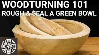 Woodturning 101 - Video 5 - Rough and Seal a Green Bowl