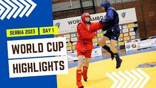 Highlights of the World SAMBO Cup 2023 in Serbia. Day 1