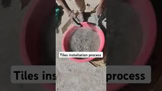 Woll tiles installation processing 🫣 #funny #viralvideo #kitchenflooring #livingroomtiles #bedroom