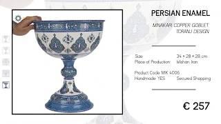 Minakari Persian Enamel Copper Goblet Toranj Design