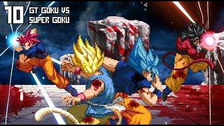 [What-If 10 MOVIE] Super Goku VS GT Goku (DBS Manga VS DBGT, Super Saiyan Blue VS Super Saiyan 4).