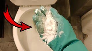 How To Remove Hard Water Stains From Toilet Bowl!  (GENIUS Cleaning Motivation)