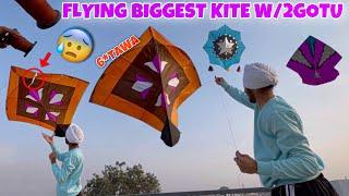 Flying Biggest Kites 6*TAWA W/2Gatu , Patang Bazi