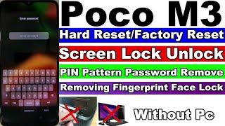 Poco M3 Hard Reset/Factory Reset | Unlock Screen Lock Password PIN Pattern | Forgot Password