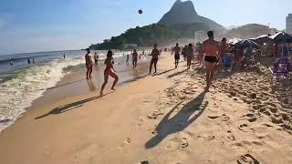 LIVE 4K RIO de JANEIRO BEACH WALK: LEBLON BEACH 2024 | TOP COASTAL VIEWS