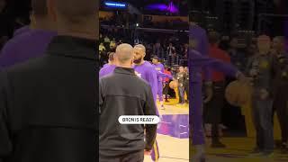 LeBron gets ready ahead of Lakers Vs Pacers!