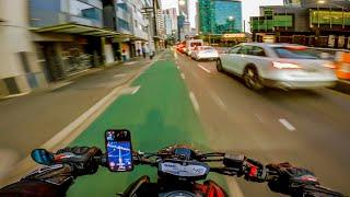  Getting out of the traffic in Melbourne City | YAMAHA MT-07 AKRAPOVIC [4K]