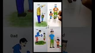 Father Love Son Drawing #shorts #shortsfeed #youtubeshorts #art