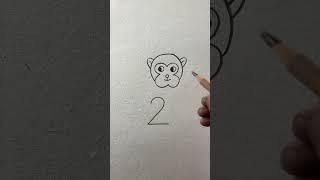 How to draw a monkey with pencil