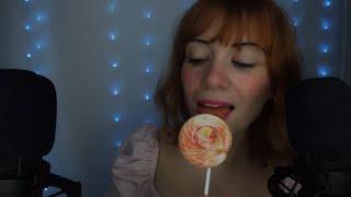 ASMR  - Delicate  Lollpop Mouth Sounds and Whispers