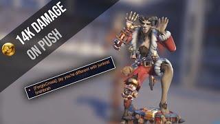 Overwatch 2 Junkrat Gameplay  - 14K DAMAGE ON PUSH MAP (No Commentary)