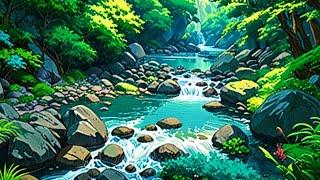 Tranquil Waters: Relax, Breathe, and Flow - Gentle River Stream Sounds for Calm and Focus