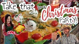 Now that's Festive y'all!  Christmas Nacho Casserole perfect for Quick Family Dinner or Party!