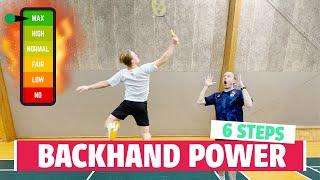 Get more Backhand Power - 6 steps to follow