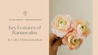 3 KEY FEATURES of a Wafer Paper Ranunculus + How to make wafer paper flowers calyx.