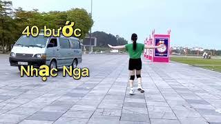 Bản cùng hướng dễ nhảy-40 bước shuttle-Nhạc Nga-Chúc các bạn thành công 