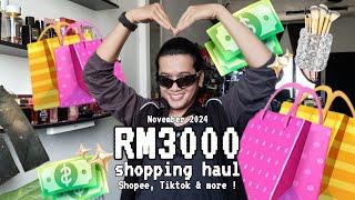 RM3000 SHOPPING HAUL | MALAYSIA SHOPPING HAUL SHOPEE , TIKTOK & MORE | MALAYSIA LIVING ALONE VLOG