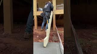 Stringers | Beautiful deck stairs pt.2 #construction #builder #skills #shorts #porches #stringers