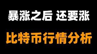 上涨还有空间，目前只能做多。比特币行情分析。