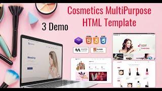 Responsive HTML Template for Cosmetics eCommerce Website