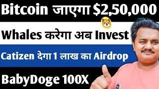 Bitcoin जाएगा $2,50,000 पक्का? || Today Market Updates || Baby Dogecoin 100X || Crypto News