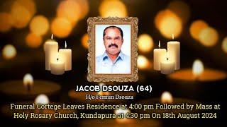 Final Journey of Jacob D souza (64) | 18.08.2024 | Holy Rosary Church, Kundapura