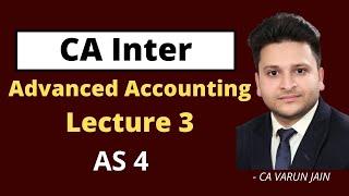 CA Inter | Advanced Accounting | Lecture 3 | AS 4