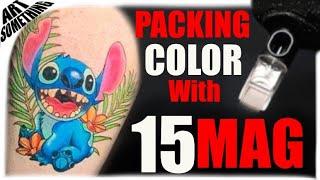 How to Tattoo, COLOR PACKING with 15 MAG  Real time tattooing, TIPS TRICKS And MUCH MORE