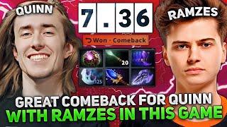 GREAT COMEBACK for QUINN with RAMZES in THIS GAME NEW PATCH 7.36! | QUINN on EMBER SPIRIT DOTA 2