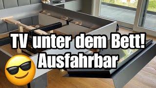 TV unter dem Bett versteckt - das Underbed TV Lift System versteckt den TV im Schlafzimmer