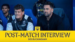 Des Buckingham Reflects On Our Home Win Against Stoke City