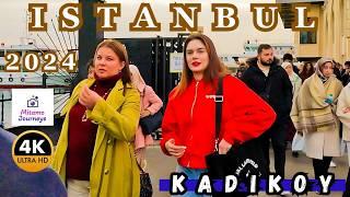 Exploring Istanbul's Kadikoy Christmas Markets In 4k! Delicious Waffles, Cakes & More | Nov 2024