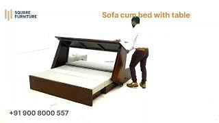 sofa cum bed with table | Influx space saving furniture in Bangalore