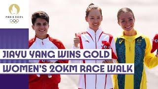 China's Jiayu Yang wins gold in women's 20km race walk ‍️‍️ | Paris 2024 highlights