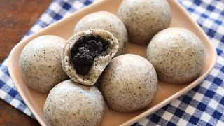 醇香浓郁的黑芝麻包 ，学会这几个小技巧 光滑暄软不塌陷 Black Sesame Buns