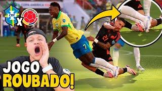 BRASIL FOI ASS4LTAD0 CONTRA A COLÔMBIA PÊNALTI CLARO NO VINI JR! Brasil x Colombia!