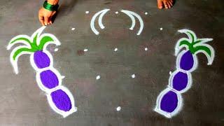 Easy Maatu pongal  kolam/5*3 sankranti basavanna muggulu/Pongal special kolam/ Amazingrangoli