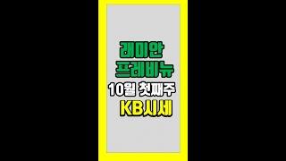 래미안프레비뉴 10월 첫째주 KB시세 - 아트자이탑부동산TV (02-833-4980) #shorts