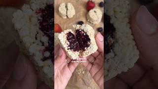 3-Ingredient crunchy snacks | Puffed Quinoa Bites with Berry Jam #shorts