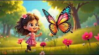  Colorful Butterfly | Fun Poem for Kids | Cute & Bright Animation  @Kiddo_World_TV