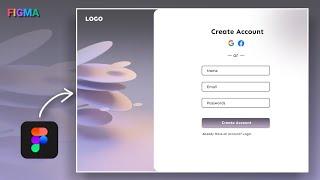 Interactive Signup Page Design in figma | Design a signup form figma