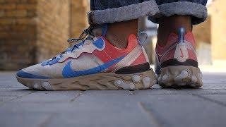 Happy I Won These! Nike x Undercover React Element 87 (Beige Chalk + Signal Blue) Review & On Feet