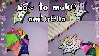 How to make paper umbrella|paper craft mini umbrella|crafty hacks|paper craft|craft ideas with paper