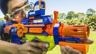 NERF BULLPUP RAPIDSTRIKE & Modded Rhinofire - Chiew's Nerf War/HvZ Loadout