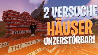 2 VERSUCHE um UNZERSTÖRBARE HÄUSER zu ZERSTÖREN! - Minecraft