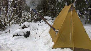 Extreme !! -41c Hot Tent WINTER CAMP *FREEZING COLD - EXTREME FREEZING CAMPING. COLDEST NIGHT ALONE